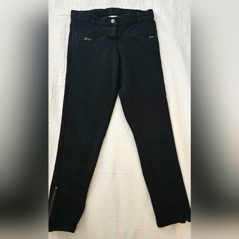 Hanna Andersson Sz 130 Pants Ankle Zip Skinny Jeggings